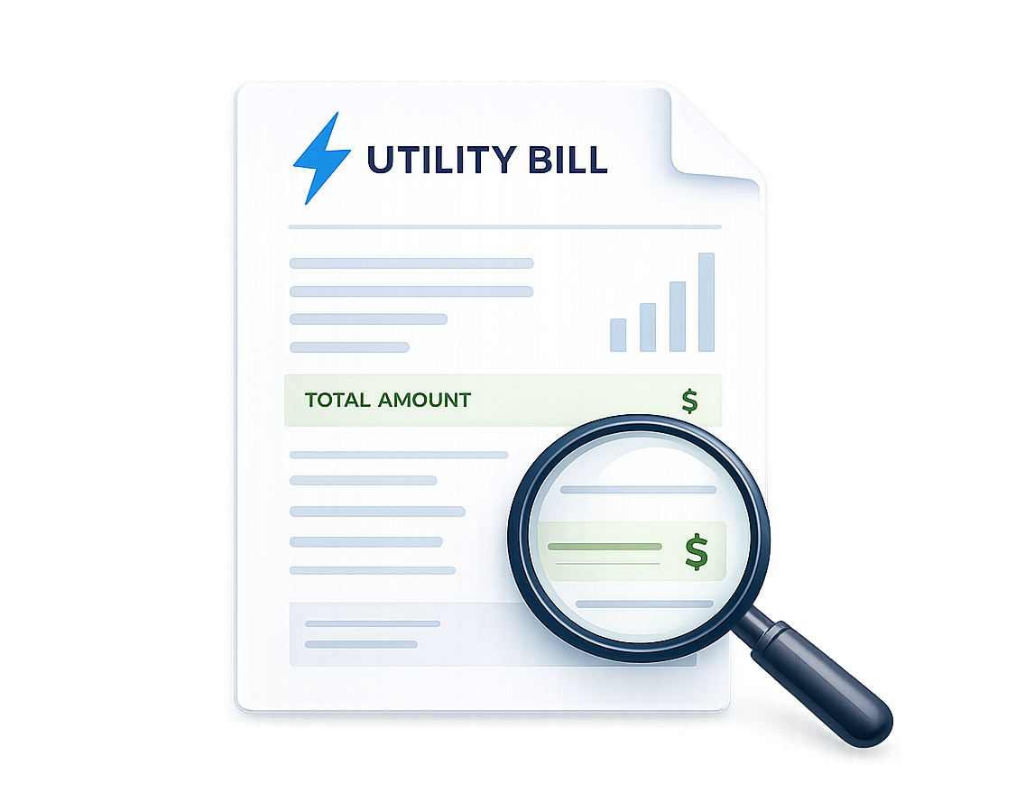 Electric and natural gas graphic