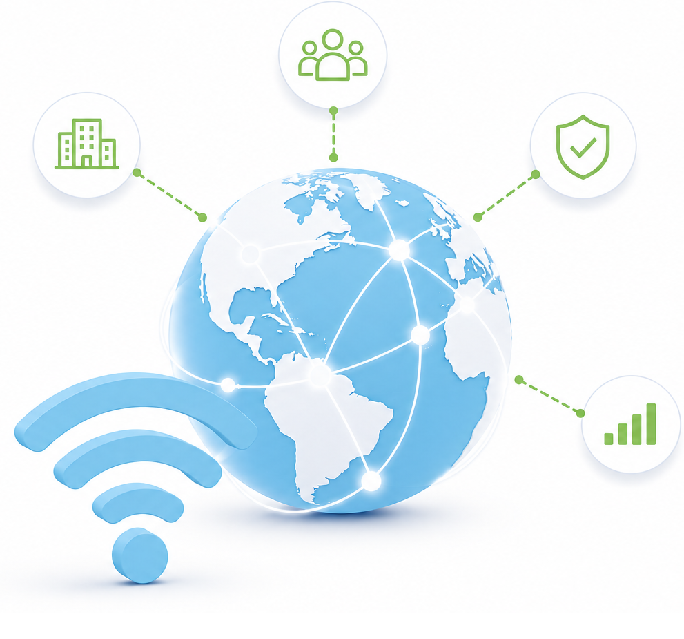 Network connection graphic